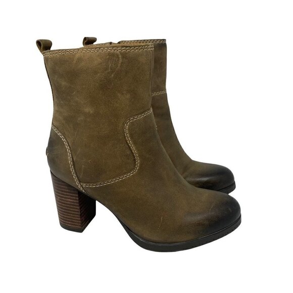 Sperry Top-Sider Womens Dasher Grace Ankle Booties Brown Leather Side Zipper 6 M - Picture 1 of 9